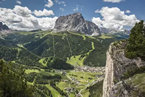 South Tyrol Valley View Drucke: View from the Stevia Massif, Puez Group