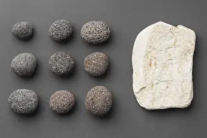 Deserted Stone Landscape Drucke: Top view stone collection 2