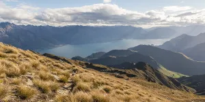 South Island Mountain Range Drucke: View from the summit of Ben Lomond