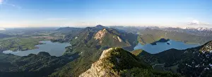 Evening Light On The Alps Drucke: View from the summit of Herzogstand