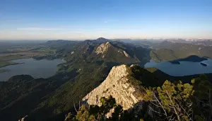 Herzogstand Panorama Drucke: View from the summit of Herzogstand