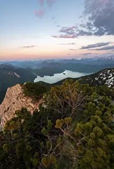 Mountain Peak Summit View Drucke: View from the summit of Herzogstand