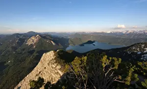 Upper Bavaria Mountain Range View Drucke: View from the summit of Herzogstand