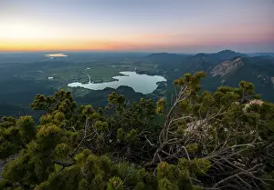 Southern Germany Evening Sky Drucke: View from the summit of Herzogstand