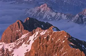 European Mountain Landscape Drucke: View from the summit of Mount Zugspitze