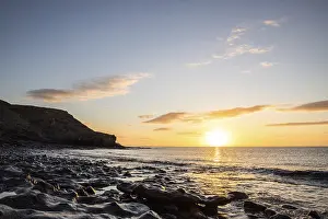 Spanish Coastal Scenery Drucke: View of the sunrise over the Atlantic