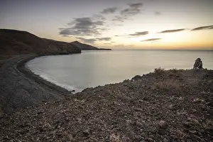 Volcanic Island Landscape Drucke: View of the sunrise over the Atlantic