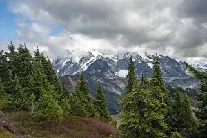 Mt Shuksan Snowy Peak Drucke: View from Table Mountain of Mt