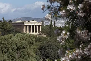 Temple Of Hephaestus Drucke: View of the temple of Hephaestus