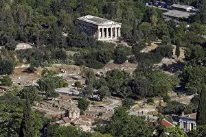 Temple Of Hephaestus Drucke: View of the temple of Hephaestus