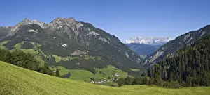 European Mountain Village Drucke: View of the Tennen (Alpine) Range
