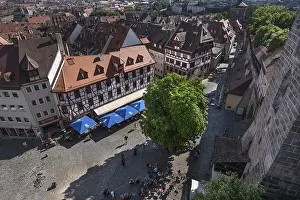Southern Germany Deserted Streets Drucke: View of the Tiergartnertorplatz