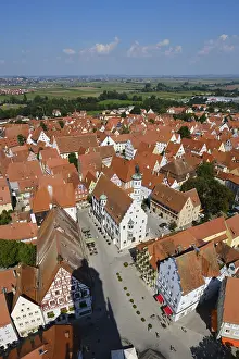 Nordlingen Old Town Drucke: View from the tower Daniel of St