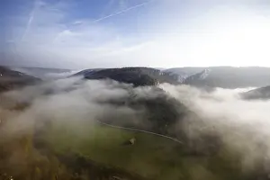 Tuttlingen District Germany Drucke: View of the upper Danube valley