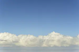 Lower Saxony Shoreline Drucke: View over the Wadden Sea with deep clouds