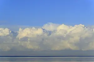 Lower Saxony Germany Landscape Drucke: View over the Wadden Sea with deep clouds