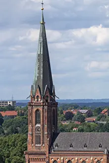 Lower Saxony Church Building Drucke: View from the former water tower to the tower of St