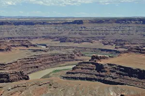 Natural Preserve Scenery Drucke: View of a winding gorge with a river
