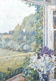 Max Clarenbach Painting Drucke: View from the window, from the painter's house