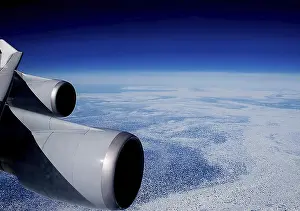 View From Above Drucke: The view from the window of a passenger plane during the flight