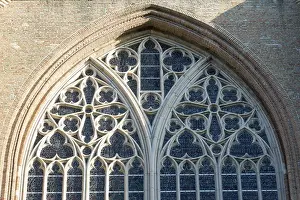 Drucke von Detailansicht der Fenster der St.-Saliators-Kathedrale im historischen Zentrum von Brügge, Belgien, Brügge Brügge Drucke: Detailansicht der Fenster des St.