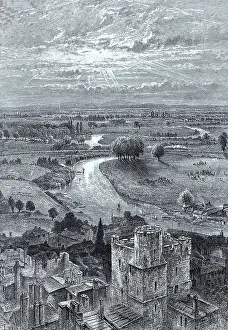 River Thames Panorama Drucke: View from Windsor Castle, Windsor Caste