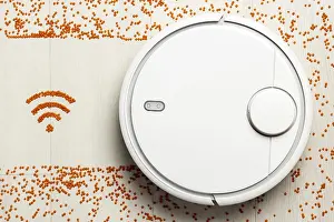 Wireless Vacuum Cleaner Drucke: Top view wireless controlled vacuum cleaner