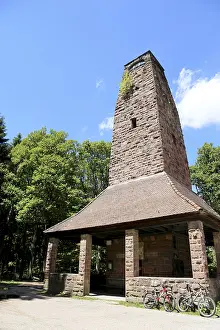 German Observation Tower Drucke: The viewing tower on the WeiBer Stein