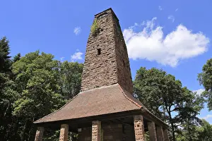 Observation Point In Germany Drucke: The viewing tower on the WeiBer Stein