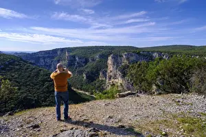 Ardeche Gorge Drucke: Viewpoints on the river bends, Ardeche