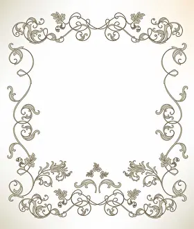 Vernal Flowering Plants Drucke: Vintage frame
