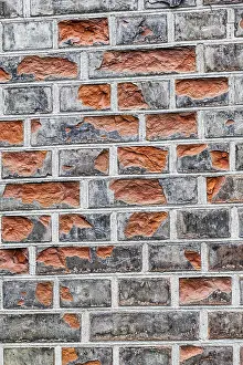 Red Brick Pattern Design Drucke: Vintage red brick wall pattern background