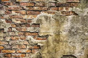 Vintage Brick Wall Background Drucke: Vintage red rendered brick wall pattern background