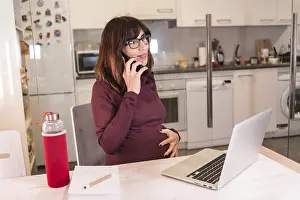 Telework Anxiety Drucke: Virtual, telework, anxious, sadness