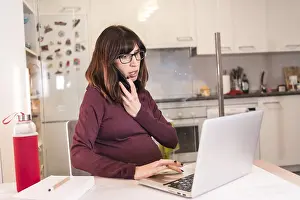 Telework Anxiety Drucke: Virtual, telework, anxious, sadness