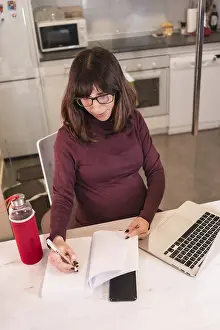 Telework Anxiety Drucke: Virtual, telework, anxious, sadness