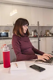Telework Anxiety Drucke: Virtual, telework, anxious, sadness
