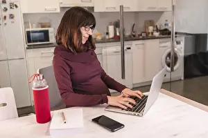 Telework Anxiety Drucke: Virtual, telework, anxious, sadness