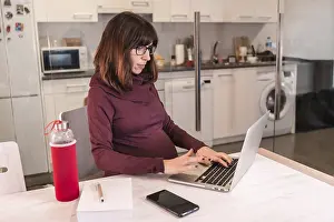 Telework Anxiety Drucke: Virtual, telework, anxious, sadness