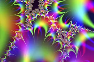 Computer Generated Artwork Drucke: A visually captivating digital artwork featuring intricate