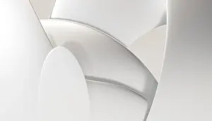 Digital Decorative Item Drucke: A visually soothing 3D render of abstract white waves