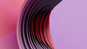 Drucke von Ein atemberaubendes 3D-Rendering, das sich in tiefem Burgunderrot und subtlen Rosa-Tönen wogende Wellen darstellt, die gegen einen minimalistischen Hintergrund eine hypnotische Minimalistische Kunstwerke Drucke: Burgunder und Rosa Wellen in minimalistischer Umgebung