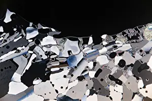 Liquid Crystals Microscope Drucke: A vivid display of liquid crystals viewed under a microscope