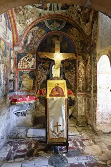 Drucke von Vlatadon-Kloster, Innenansicht, Agios Pavlos, Thessaloniki, Griechenland Vlatadon-Kloster, Innenansicht, Agios Pavlos, Thessaloniki,Griechenland Thessaloniki Drucke: Vlatadon-Kloster, Innenansicht.