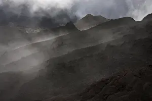 Volcanic Area Conservation Drucke: Volcanic landscape with clouds