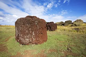 Latin America Volcanic Landscapes Drucke: Volcanic rock at easter island