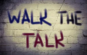 Online Shopping Concept Drucke: Walk The Talk Concept