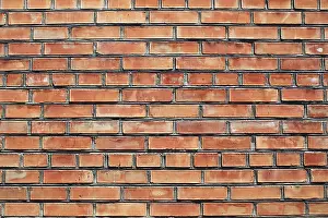 Red Brick Building Drucke: Wall of red bricks