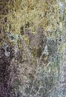 Plaster Wall Texture Drucke: Wall with remnants of plaster and paint