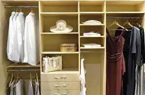 No People Indoor Shot Drucke: Wall unit with clothes